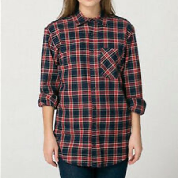 American Apparel Plaid Flannel Shirt - Picture 1 of 3